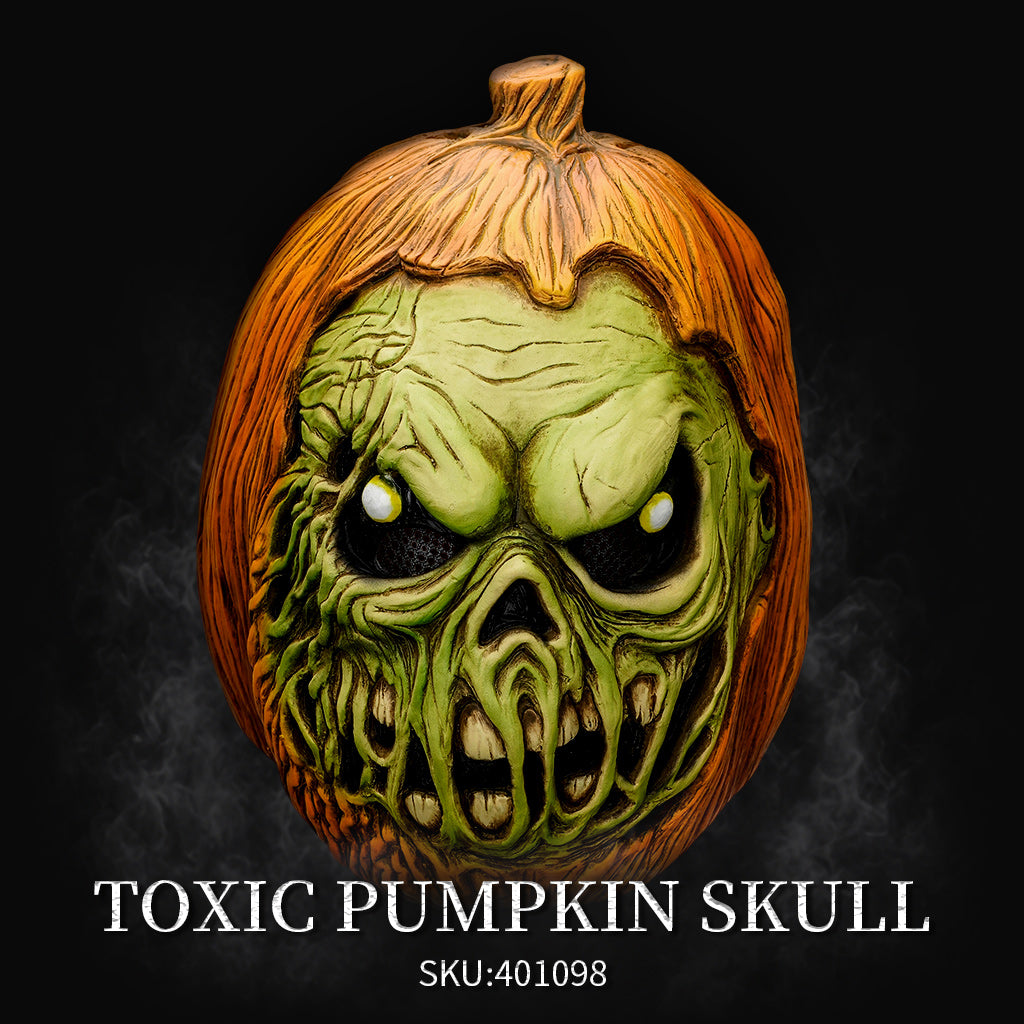 TOXIC PUMPKIN SKULL MASK 401098