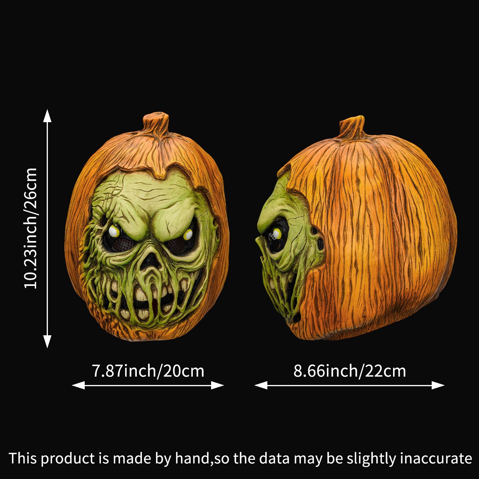 TOXIC PUMPKIN SKULL MASK 401098